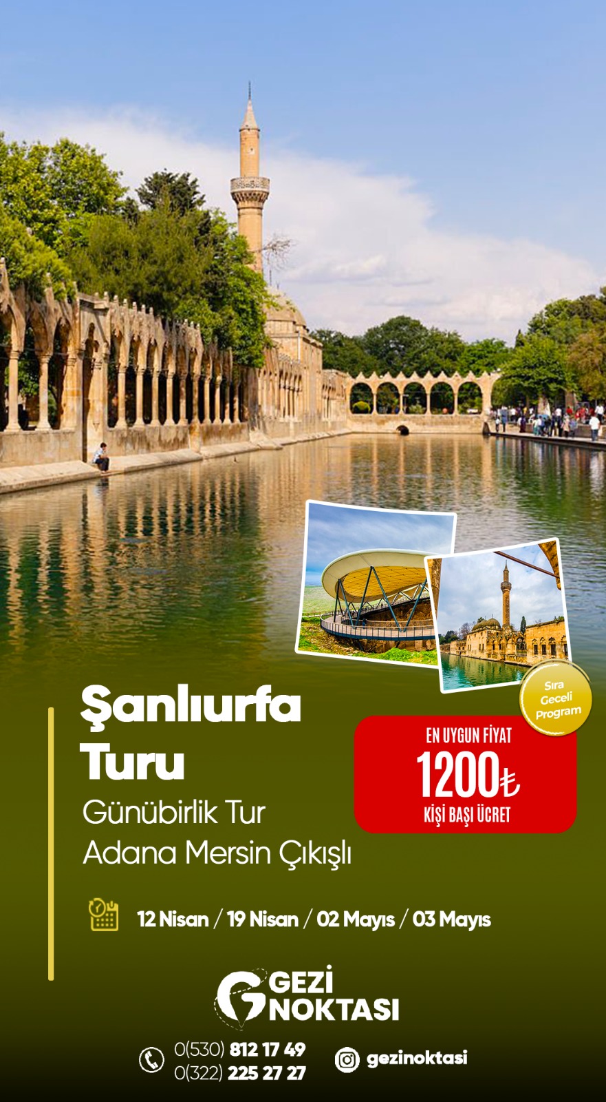  GÜNÜBİRLİK URFA- HALTEFİ TURU